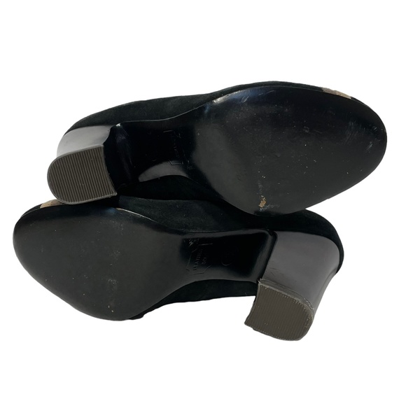 Missoni Chevron Suede Heels 5.5 for Target Black Leather Sole Taupe Round Toe - Picture 7 of 10